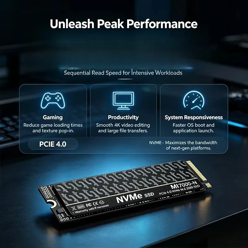 MI7000N 500GB 1TB 2TB 4TB M.2  - đánh giá và giá M.2 Nvme 4Tb Pcie 4.0 Ssd
