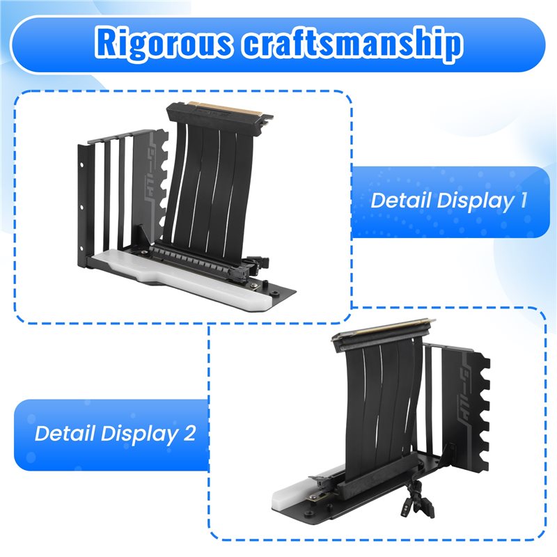 Vertical GPU Mounting Bracket  - đánh giá và giá Pcie 4.0 X16 Riser Cable 90 Degree