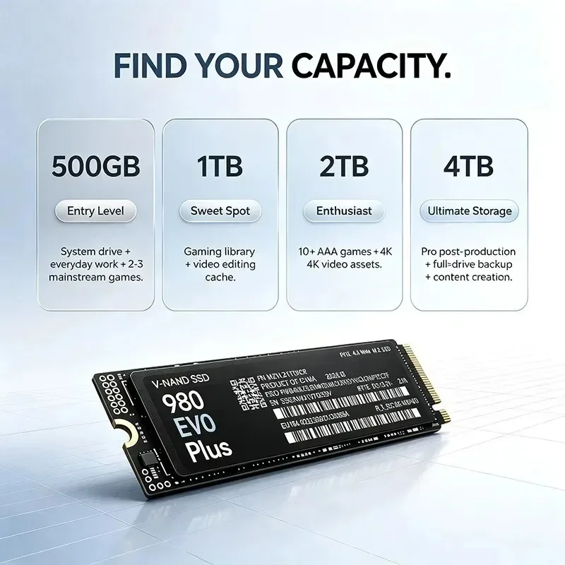 980 EVO Plus M.2 2280 NVMe PCI - đánh giá và giá M.2 Nvme 4Tb Pcie 4.0 Ssd